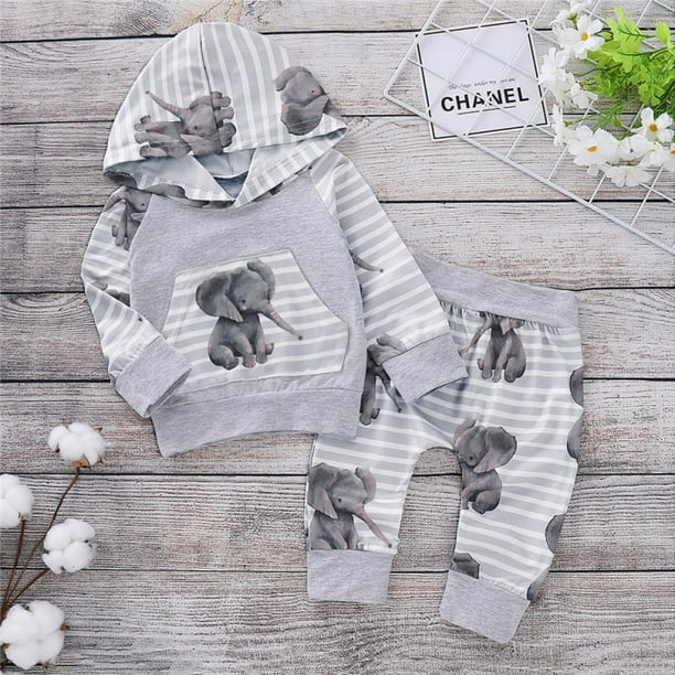 Pants Tracksuit Details about   Newborn Baby Boy Girls Striped Hooded Outfits Set Clothes Tops